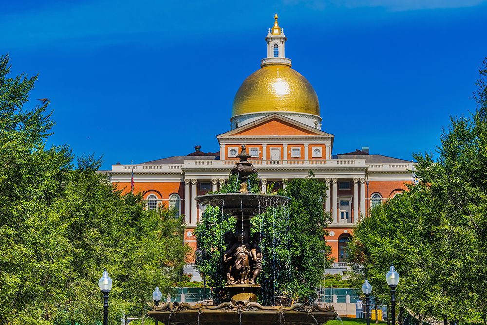 Brewer Fountain-Boston Common-State House-Boston-Massachusetts-Fountain cast in 1868 by Lenard-Mass